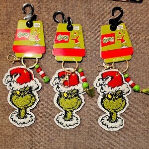 3 Dr Seuss The Grinch Keychain/Bag Clips